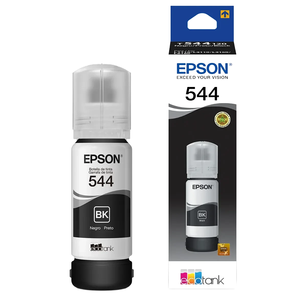 EPSON 544 - Tinta Negro EcoTank 70ml - Impresora Inyección