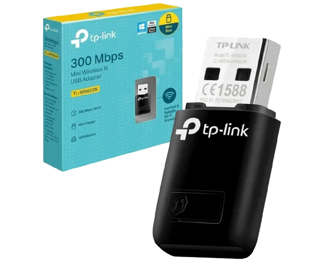 Adaptador WiFi TP-Link TL-WN823N Tarjeta de Red Mini USB 300Mbps