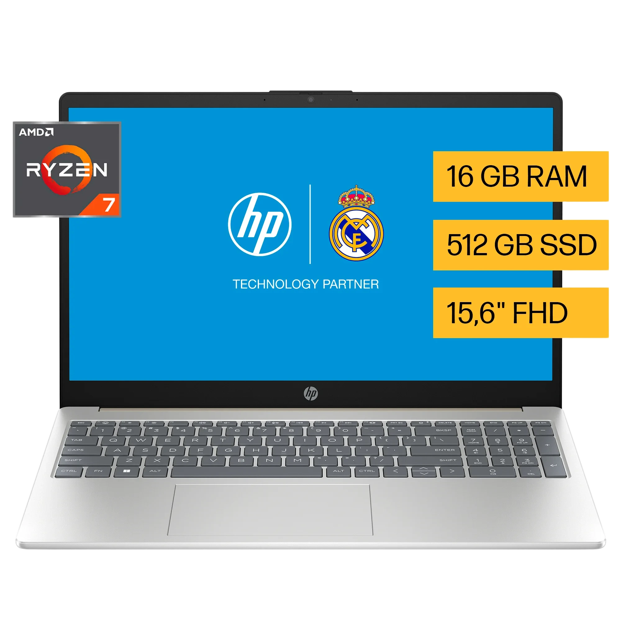 HP 15-FC0012LA Portátil 15.6" Ryzen 7 7730U 16GB RAM 512GB SSD