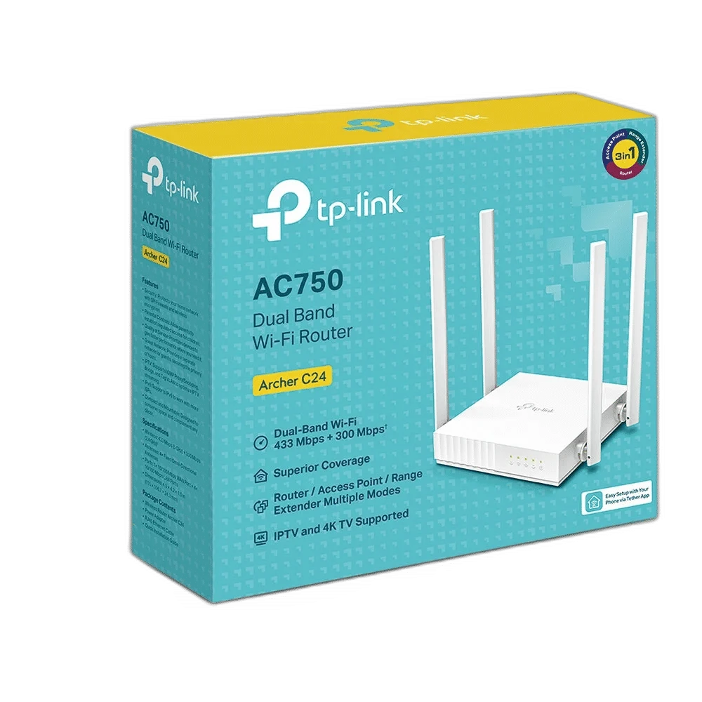 ROUTER INALÁMBRICO TP-LINK ARCHER C24 AC750 - Redes y Conectividad